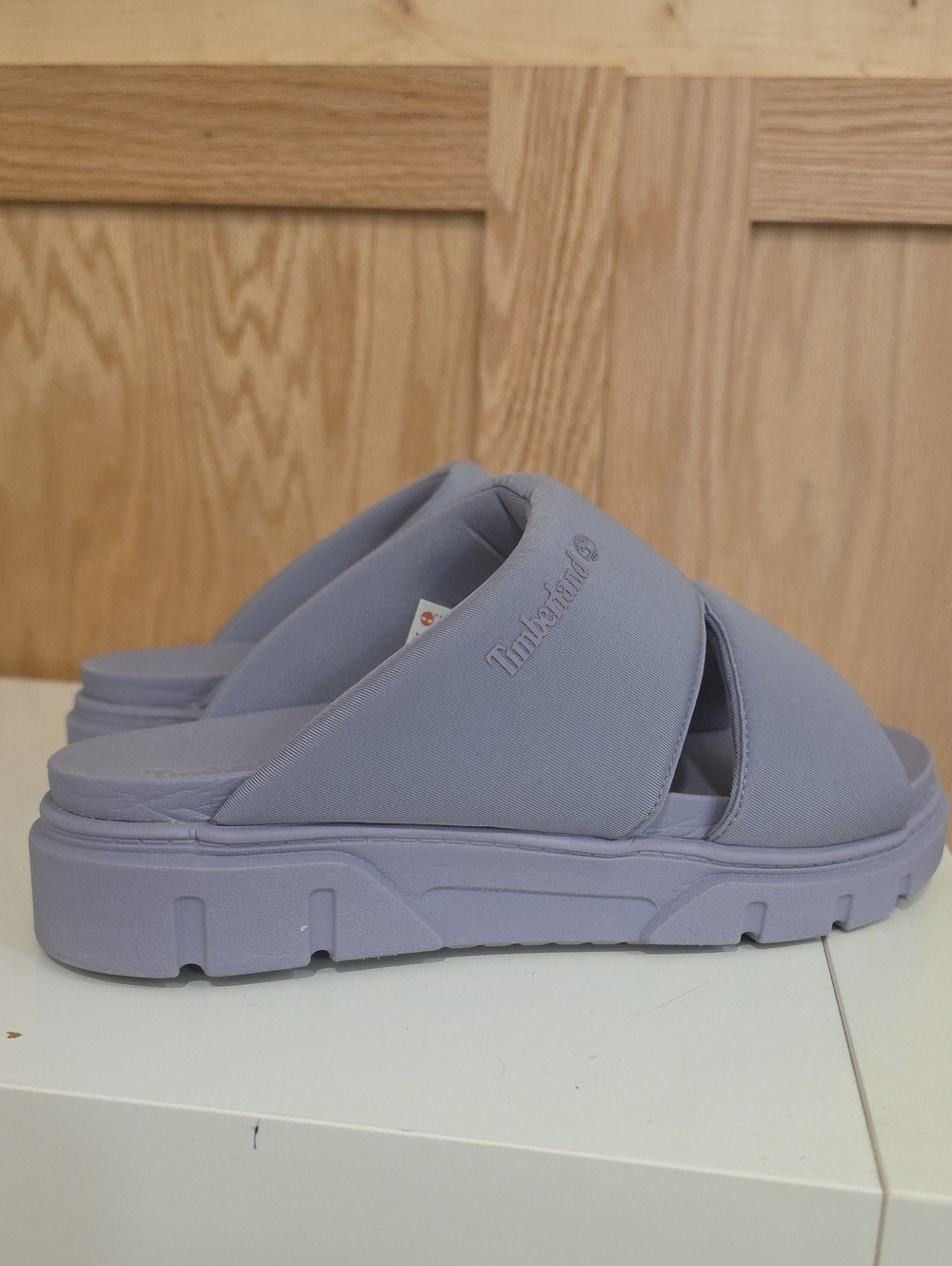 Timberland Lavender Slide Sandals — Soft Lilac Slip-Ons